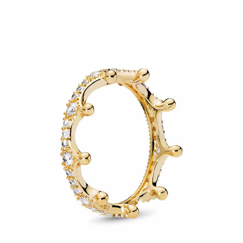 Pandora Australia Shine™ Enchanted Crown Stackable Ring - 18ct Gold Plated | LDVJHA017